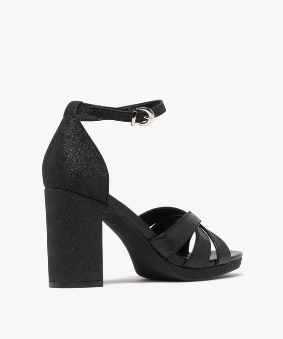 Sandales à talon haut brillantes femme vue4 - FOLLOW ME - GEMO