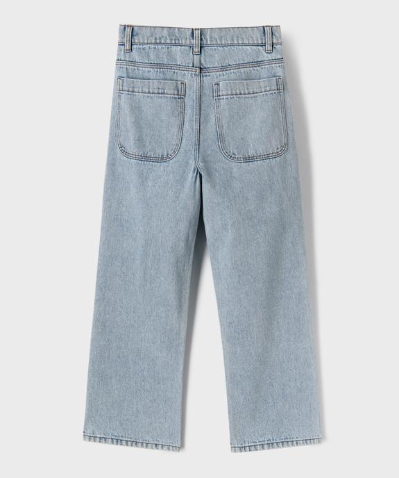Jean loose en denim 100% coton délavé garçon vue3 - GEMO (JUNIOR) - GEMO