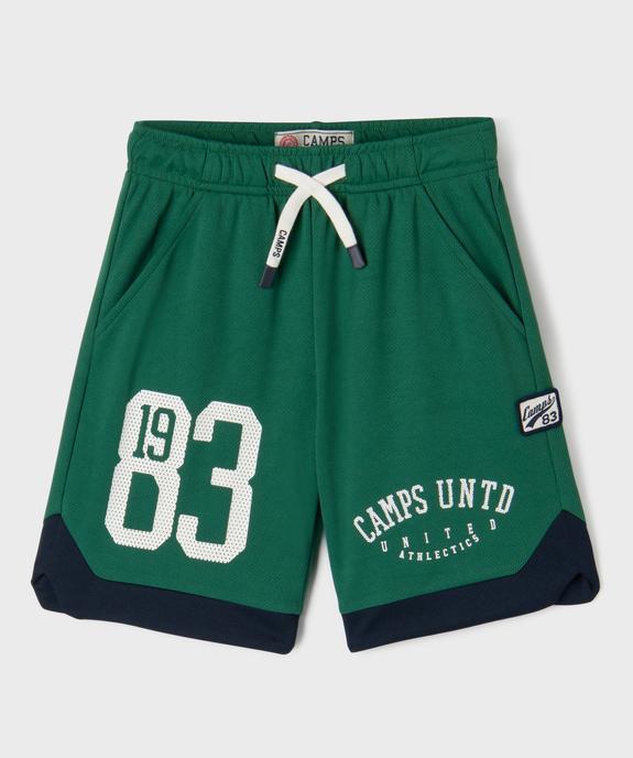 Bermuda de sport bicolore garçon - Camps United vue1 - CAMPS - GEMO