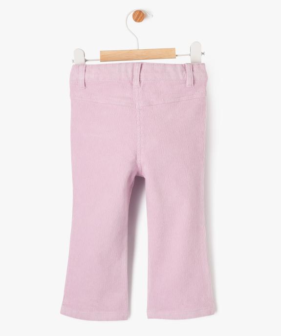 Pantalon en velours côtelé coupe flare bébé fille vue3 - GEMO(BEBE DEBT) - GEMO