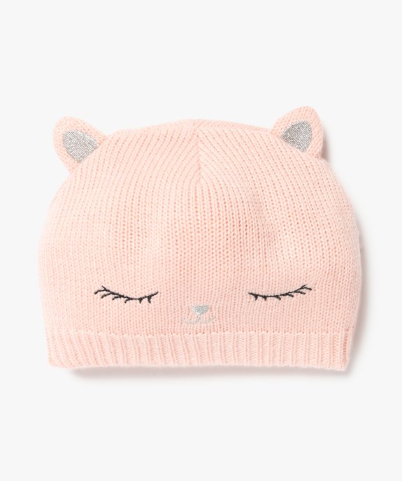 Bonnet bebe fille avec details pailletees