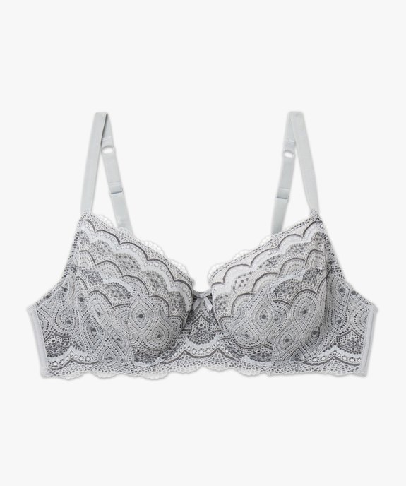 Soutien-gorge emboitant à armatures en dentelle grande taille vue4 - GEMO(HOMWR FEM) - GEMO