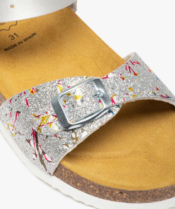 Sandales fille à semelle liège et larges brides à boucle vue6 - GEMO (ENFANT) - GEMO