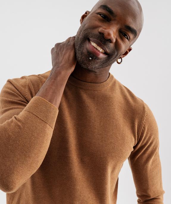 Pull à col rond en coton homme vue2 - GEMO (HOMME) - GEMO