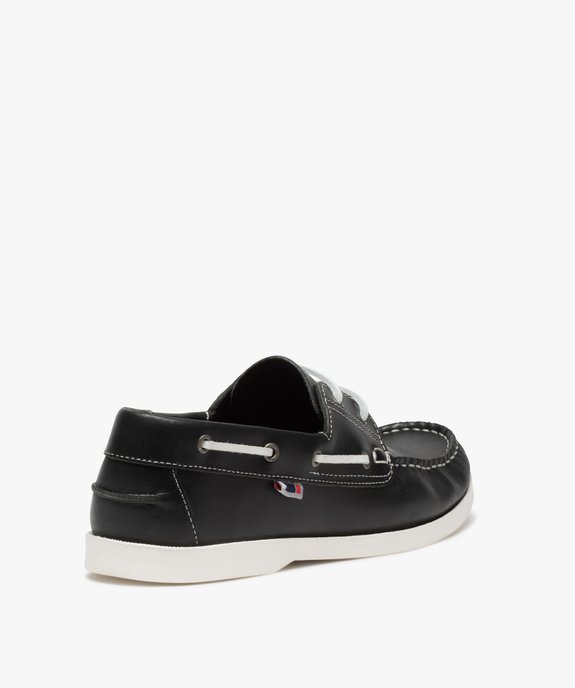 Chaussures bateau homme dessus et intérieur cuir  vue4 - GEMO (CASUAL) - GEMO