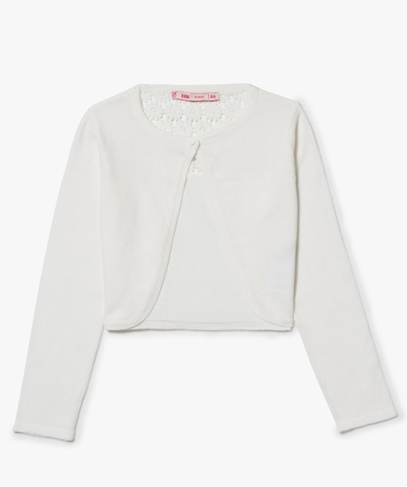 Gilet forme boléro avec dos en dentelle vue1 - GEMO (ENFANT) - GEMO