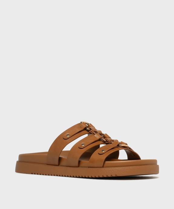 Mules à épaisse semelle inspiration spartiates femme - 5 Miles vue2 - 5 MILES - GEMO