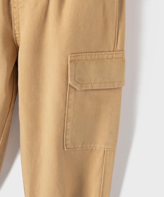 Pantalon cargo en coton et Lyocell bébé garçon vue2 - GEMO 4G BEBE - GEMO
