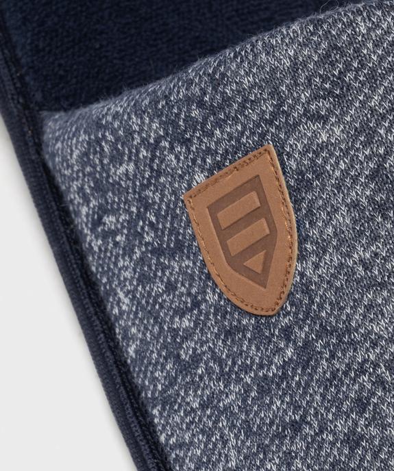 Chaussons mules en textile chiné et doublure velours homme vue6 - GEMO(HOMWR HOM) - GEMO