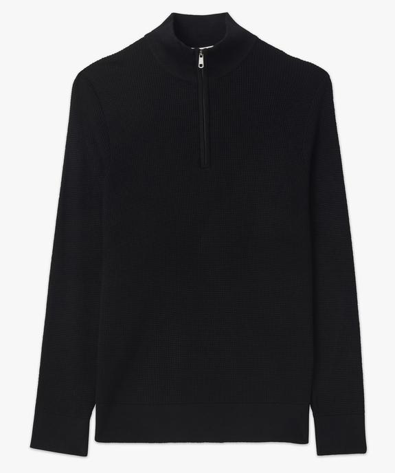 Pull col camionneur maille fantaisie homme vue4 - GEMO 4G HOMME - GEMO
