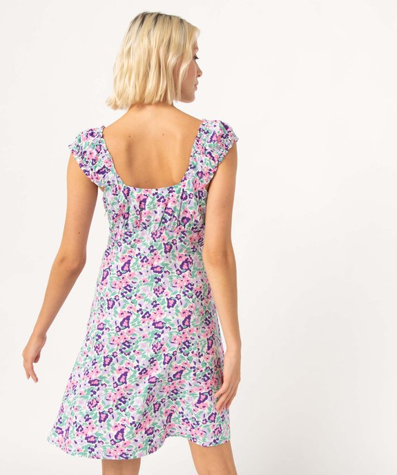 Robe femme à larges bretelles smockées vue2 - GEMO(FEMME PAP) - GEMO