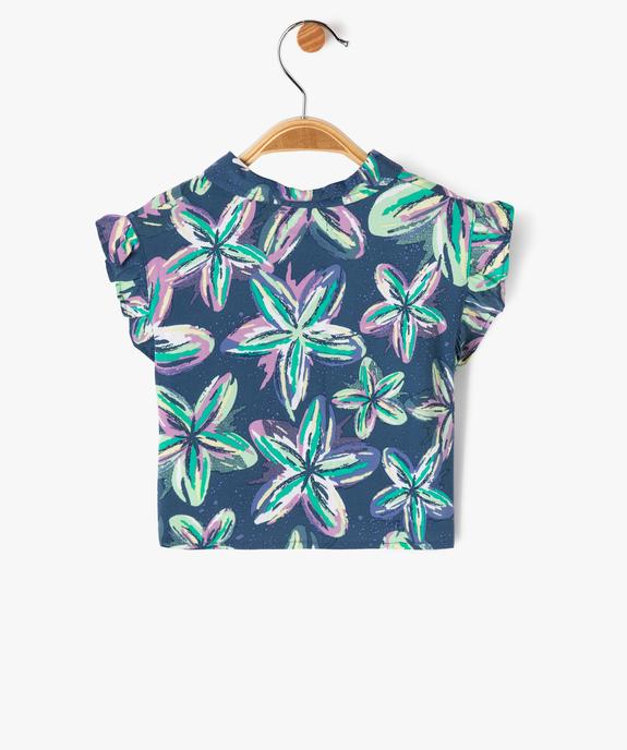 Blouse sans manches à motifs fleuris bébé fille vue4 - GEMO 4G BEBE - GEMO