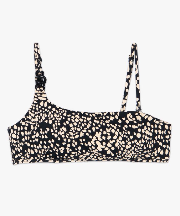Haut de maillot de bain femme forme bandeau asymétrique vue4 - GEMO (PLAGE) - GEMO