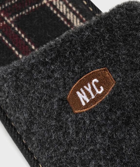 Chaussons mules en velours à doublure textile homme vue6 - GEMO(HOMWR HOM) - GEMO