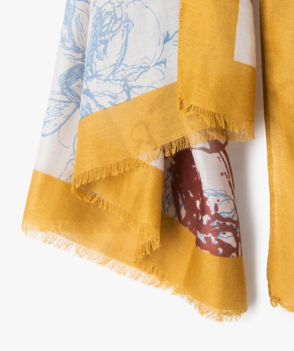 Foulard femme multicolore à motifs fleuris  vue2 - GEMO (ACCESS) - GEMO