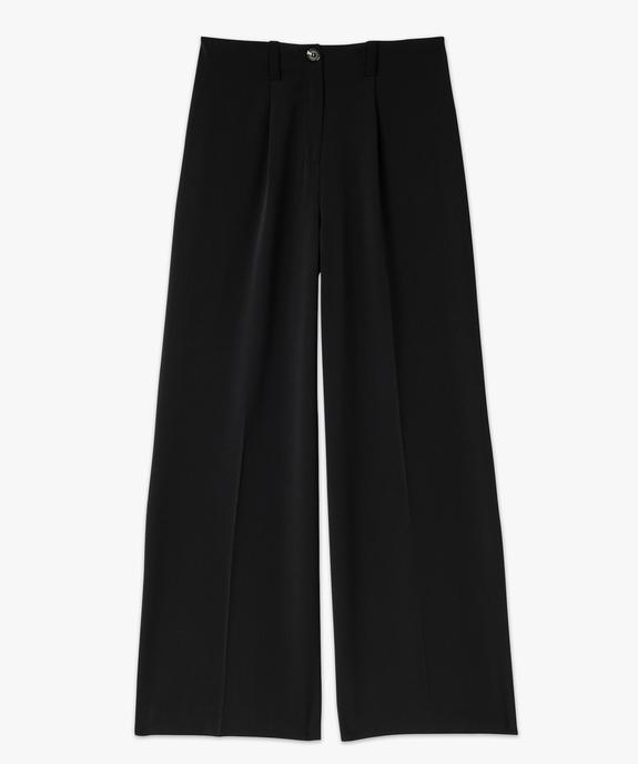 Pantalon large et fluide à ceinture contrastante femme vue4 - GEMO(FEMME PAP) - GEMO
