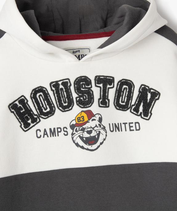 Sweat à capuche tricolore garçon - Camps United vue2 - CAMPS - GEMO