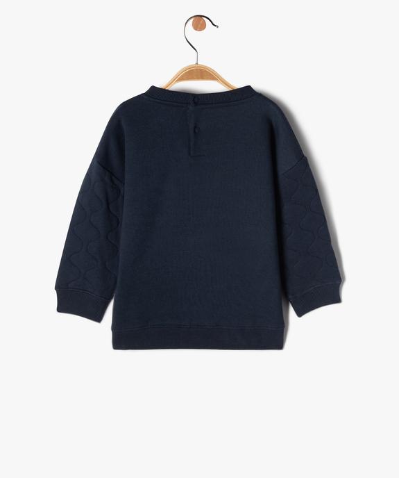 Sweat bébé garçon en molleton - LuluCastagnette vue3 - LULUCASTAGNETTE - GEMO