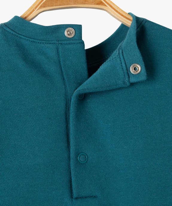 Pyjama bébé sans pieds en molleton vue4 - GEMO(BB COUCHE) - GEMO