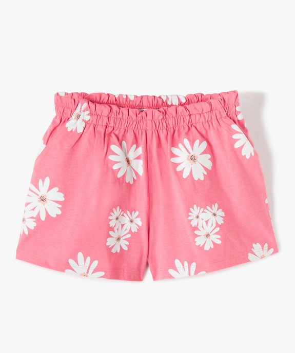 Short fille en maille imprimée à taille élastiquée vue1 - GEMO (ENFANT) - GEMO