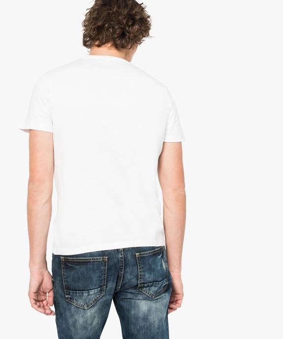 Tee-shirt imprimé à manches courtes vue3 - GEMO (HOMME) - GEMO