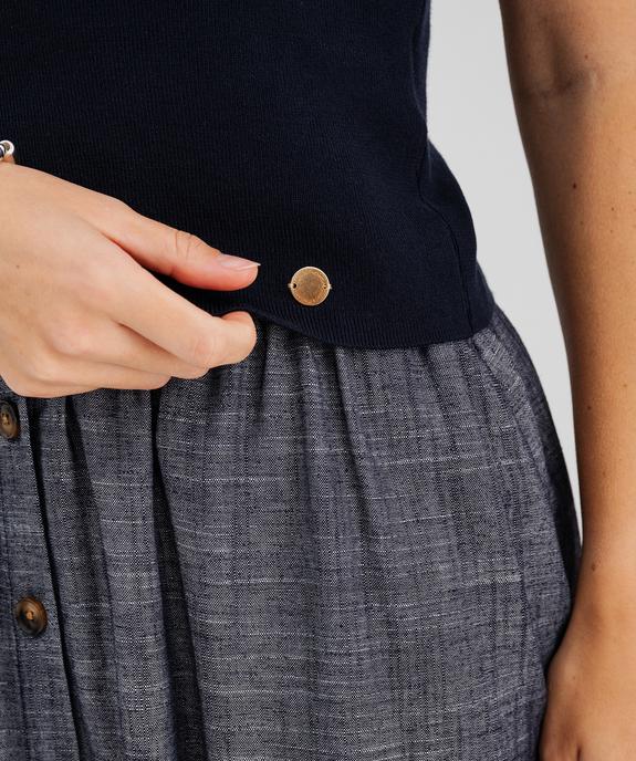 Pull d'été sans manches femme - LuluCastagnette vue4 - LULU CASTAGNETTE G4G D - GEMO