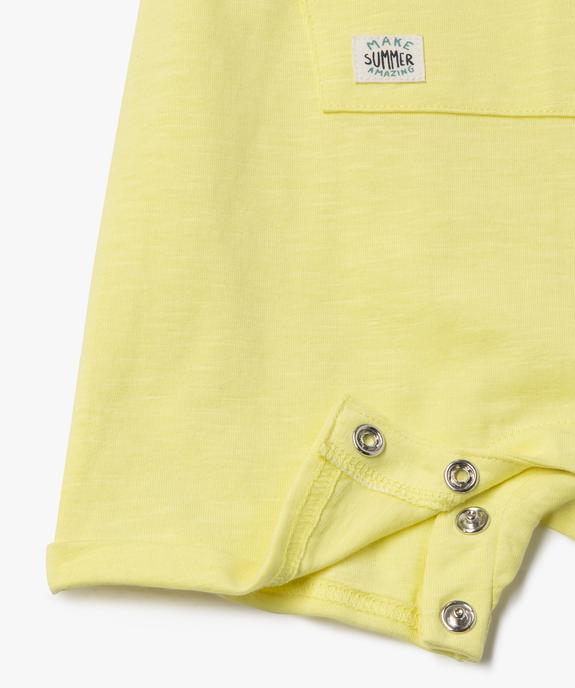 Salopette courte bébé garçon en jersey de coton vue2 - GEMO 4G BEBE - GEMO