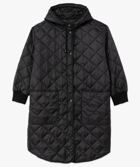 Manteau à capuche au matelassage léger femme vue4 - GEMO (G TAILLE) - GEMO