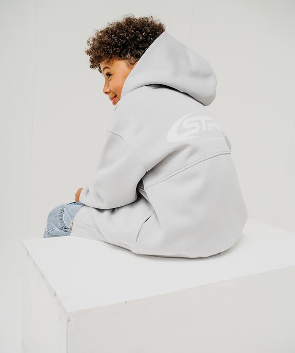 Sweat zippé à capuche coupe ample garçon vue6 - GEMO 4G GARCON - GEMO