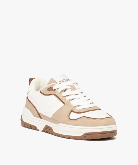 Baskets femme colorées à lacets style retro 90 vue2 - GEMO 4G FEMME - GEMO