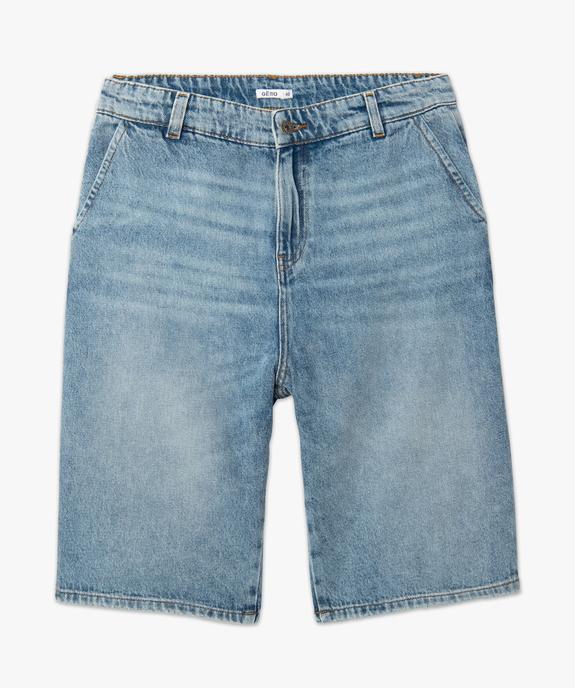 Bermuda en jean homme délavé coupe chino vue4 - GEMO (HOMME) - GEMO
