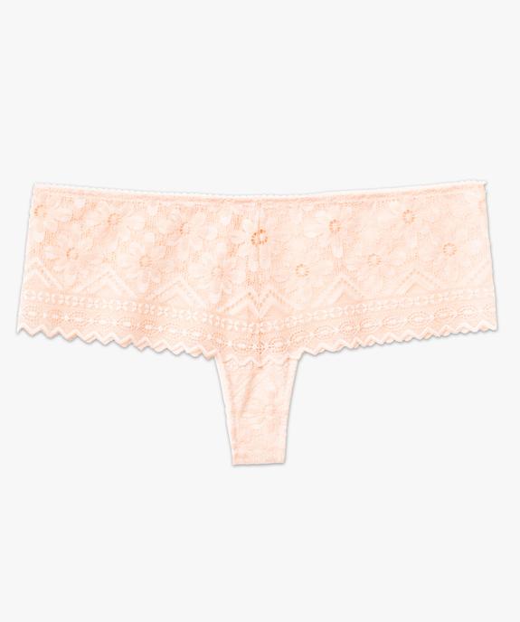 Shorty en dentelle fleurie transparente femme - GEMO(HOMWR FEM) Shorty en dentelle fleurie transparente femme vue4 - GEMO(HOMWR FEM) - GEMO