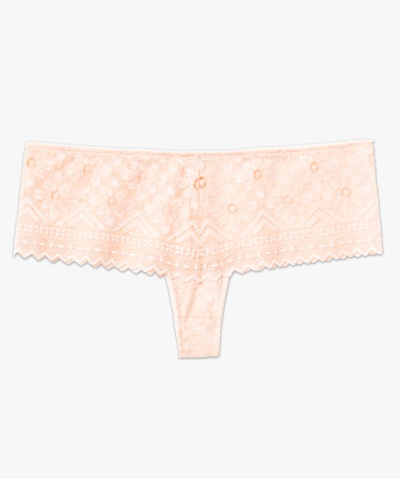 Shorty en dentelle fleurie transparente femme vue4 - GEMO(HOMWR FEM) - GEMO