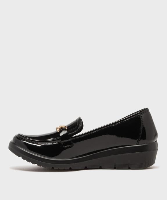 Mocassins vernis à talon compensé souples et légers gamme confort femme - g'flex vue3 - G'FLEX - GEMO