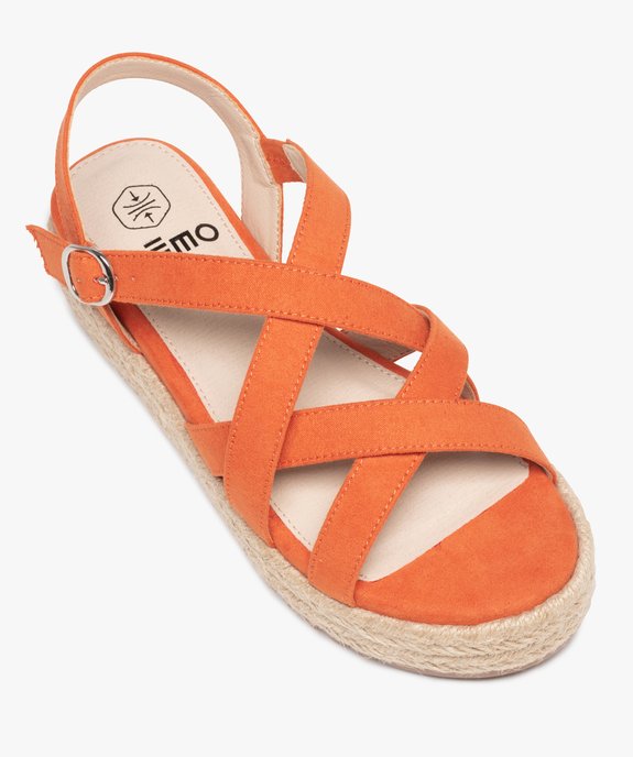 Sandales femme à semelle plateforme et brides en suédine vue5 - GEMO (CASUAL) - GEMO