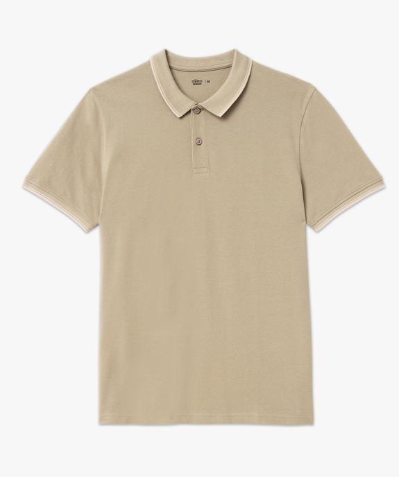 Polo à manches courtes et finitions fantaisie homme vue4 - GEMO 4G HOMME - GEMO