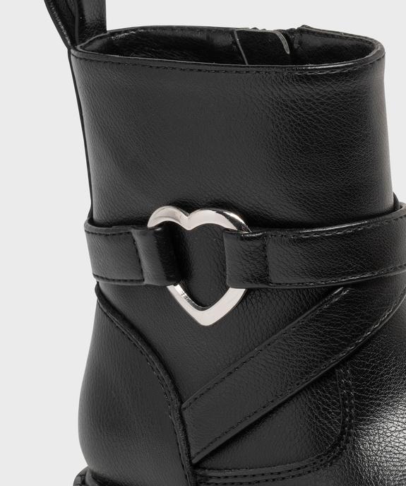 Boots motardes à semelle crantée et zip fille vue6 - LOVELY WINGS - GEMO