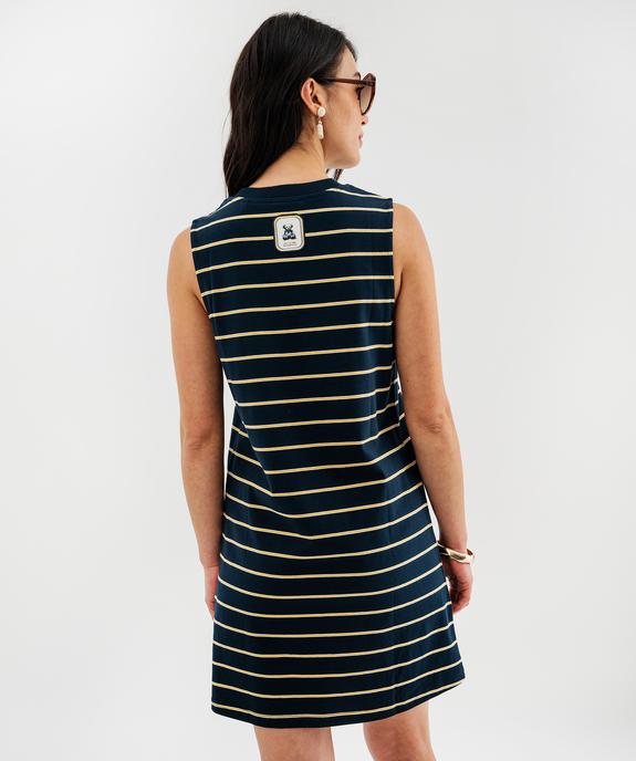 Robe courte sans manches à rayures femme - LuluCastagnette vue6 - LULU CASTAGNETTE G4G D - GEMO