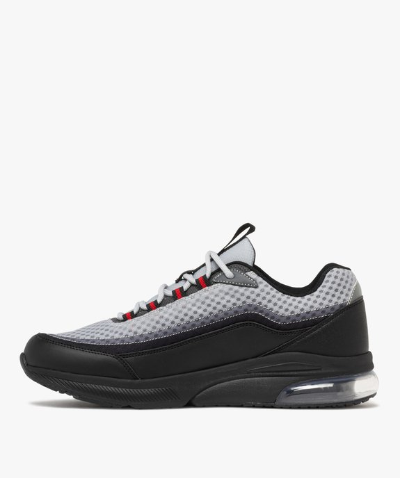 Baskets homme running en mesh renforcé avec semelle à bulle d'air vue4 - 5 MILES - GEMO