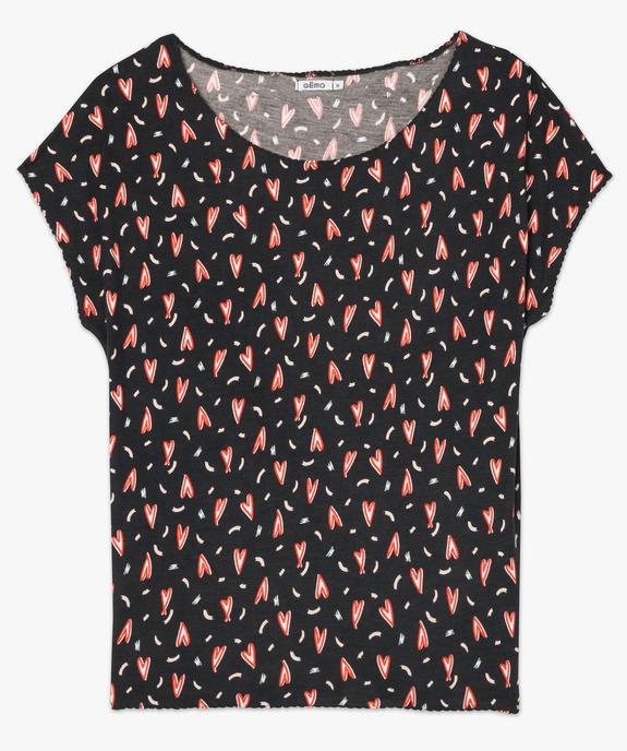 Tee-shirt femme loose spécial Saint Valentin vue4 - GEMO(FEMME PAP) - GEMO