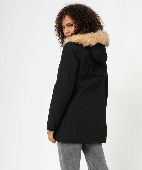 Parka femme avec capuche doublée vue3 - GEMO 4G FEMME - GEMO