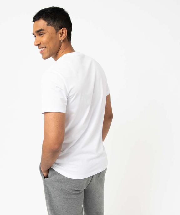 Tee-shirt homme à manches courtes look streetwear vue3 - GEMO (HOMME) - GEMO