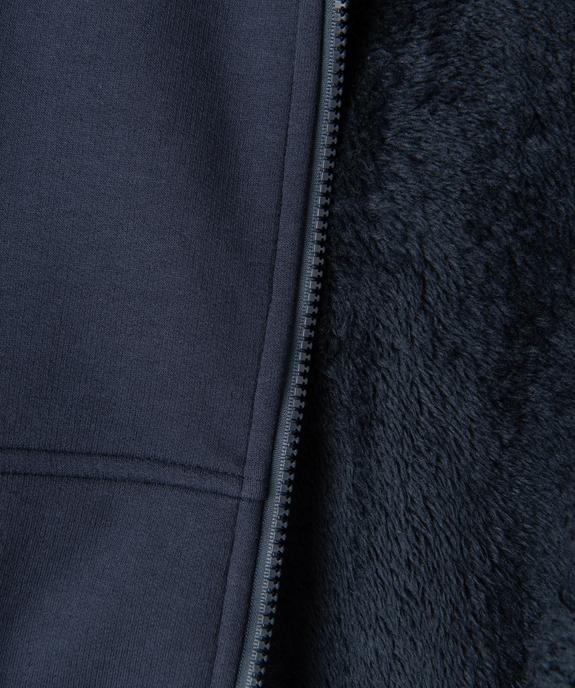 Sweat zippé à capuche intérieur  garçon vue4 - GEMO (ENFANT) - GEMO