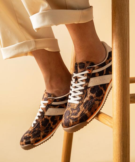 Baskets basses en fourre imitation léopard femme - Camps United vue1 - CAMPS - GEMO