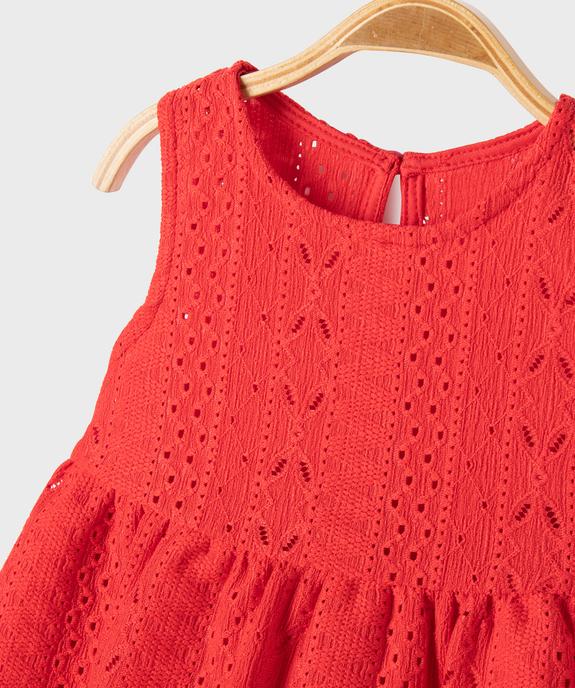 Robe sans manches en maille ajourée bébé fille vue2 - GEMO(BEBE DEBT) - GEMO