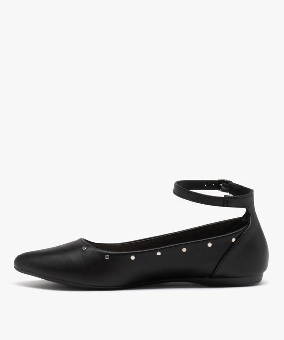 Ballerines femme unies à bout pointu et clous métalliques  vue3 - GEMO(URBAIN) - GEMO