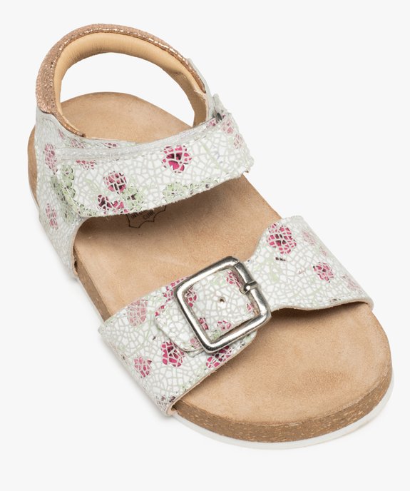 Sandales bébé fille à brides ajustables à motif fleuri – NA!  vue5 - NA! - GEMO