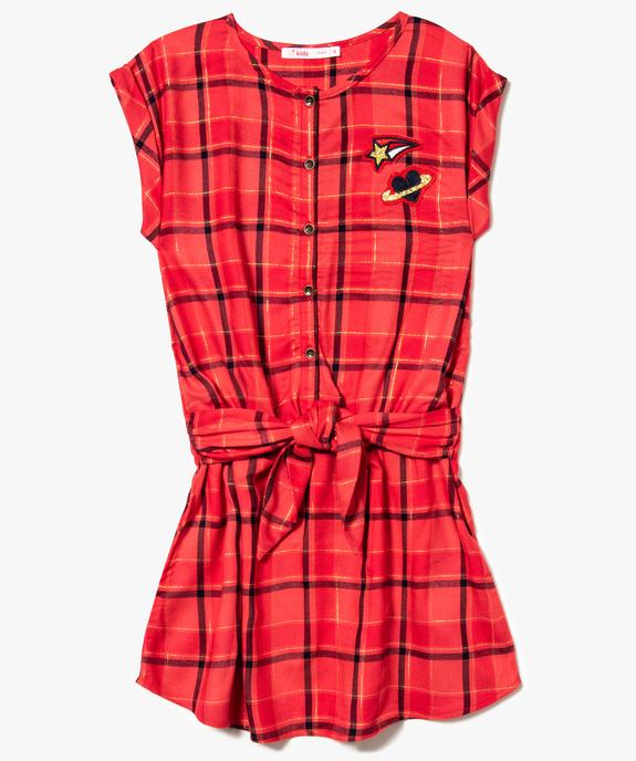 Robe boutonnée à écussons à nouer à la taille vue2 - GEMO (ENFANT) - GEMO
