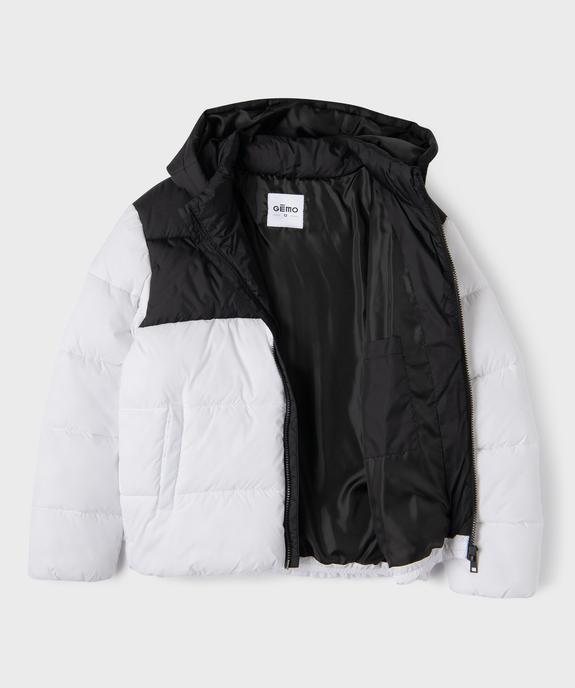 Doudoune à capuche bicolore garçon vue4 - GEMO 4G GARCON - GEMO