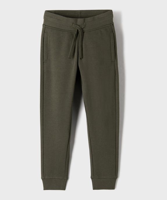 Pantalon de jogging molletonné avec ceinture ajustable garçon vue1 - GEMO 4G GARCON - GEMO